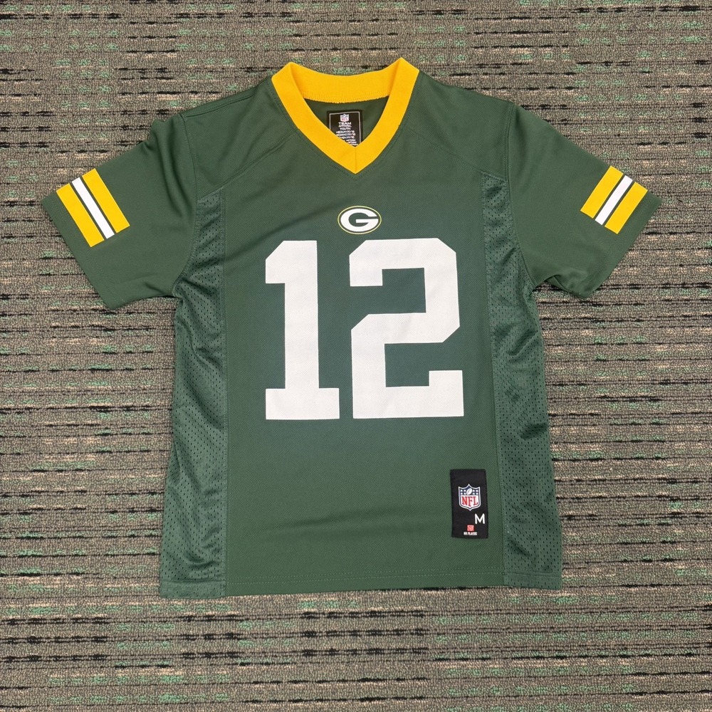 NFL Team Apparel Youth Medium 10/12 Green Bay Packers Aaron Rodgers #12 Jersey